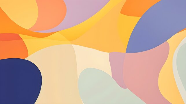 Abstract colorful Shapes with soft Textures. Calming Background