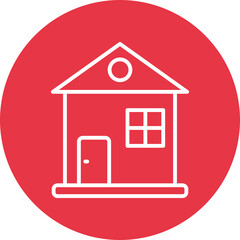 Home line circle icon