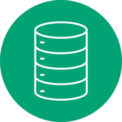 Database line circle icon