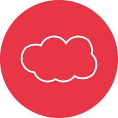 Cloud line circle icon