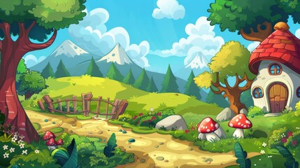 Create a charming and humorous cartoon design with adorable 2d graphics