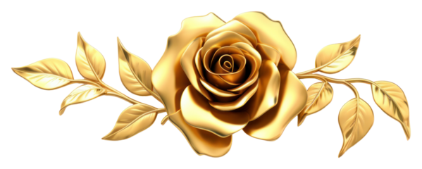 PNG Pattern flower plant gold.