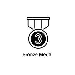 Bronze Medal vector icon