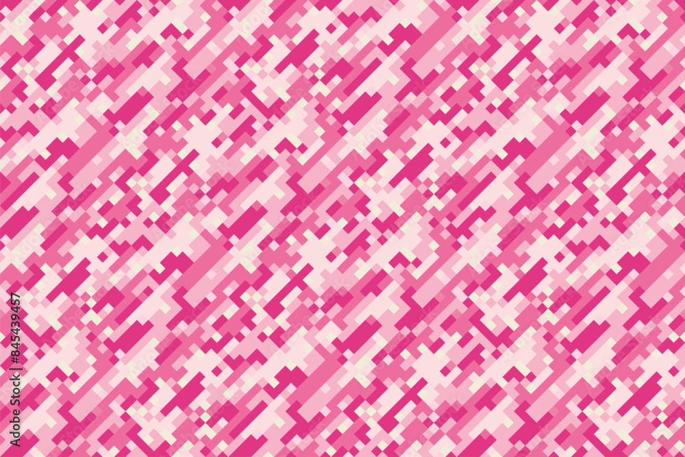 Poster pixel camouflage military pattern. pink camouflage pattern for army. seamless pattern for textiles