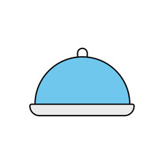 Obraz premium Food tray vector icon