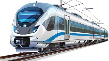 Naklejka premium High-Speed Horizons: Modern Train Innovations