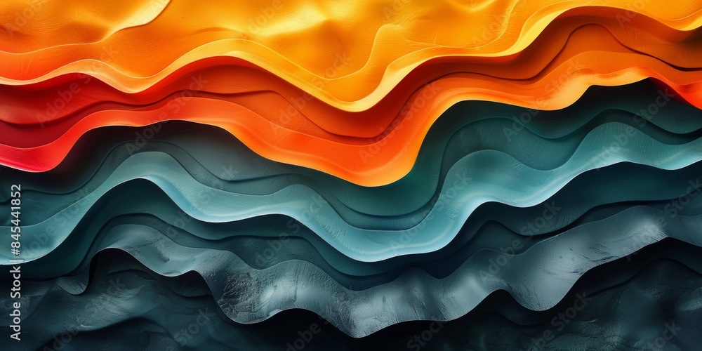Canvas Prints modern gradient background from dark green to orange