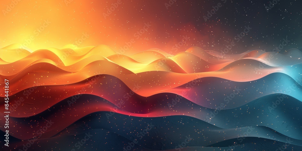 Canvas Prints modern gradient background from dark green to orange