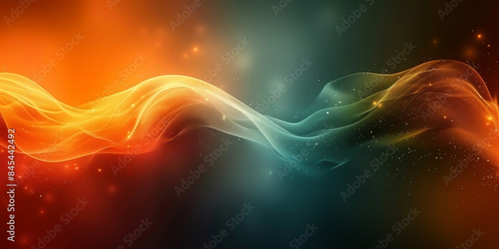 Canvas Prints modern gradient background from dark green to orange