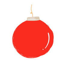 red christmas ball