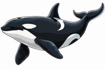 Obraz premium Graceful orca whale in natural colors
