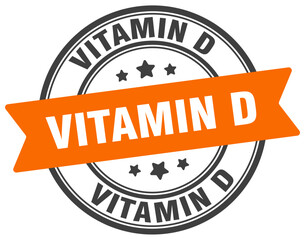 Fototapeta premium vitamin d stamp. vitamin d label on transparent background. round sign