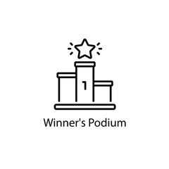 Winner's Podium vector icon