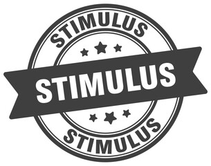 stimulus stamp. stimulus label on transparent background. round sign