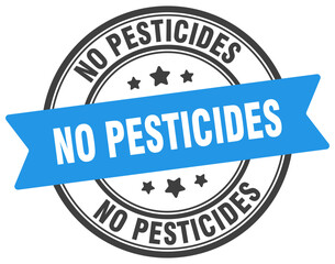no pesticides stamp. no pesticides label on transparent background. round sign