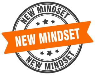 new mindset stamp. new mindset label on transparent background. round sign