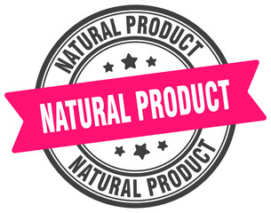 natural product stamp. natural product label on transparent background. round sign