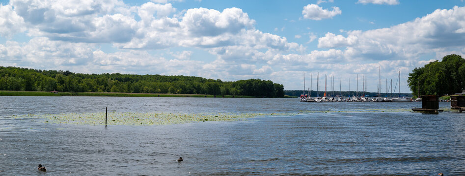 Lake Sławskie in the Lubusz Voivodeship, Poland