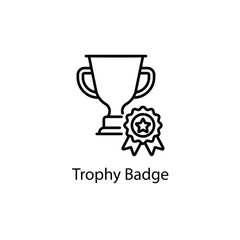 Trophy Badge vector icon