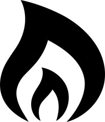 Fire icon in line style, flames, flame of shapes, bonfire flat vector illustration