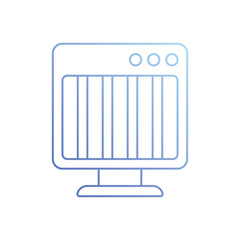 Heater vector icon
