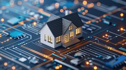 Housewarming party budget, digital interface, new home scene, warm colors