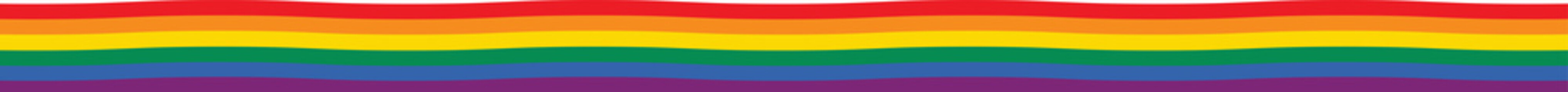 Pride month long rainbow flag line, PNG file no background