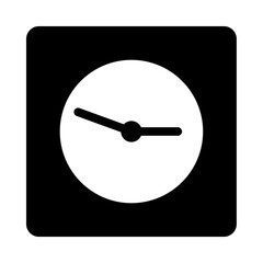 clock icon, silhouette vector isolated on white background. simple and modern design