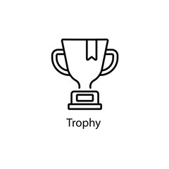Trophy vector icon 