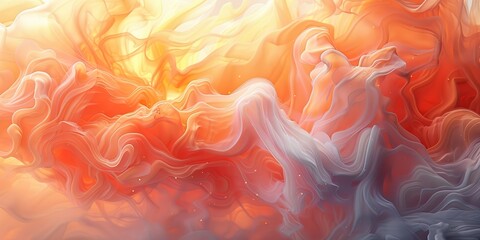 Fototapeta premium Peach gradient color wave background. Soft aesthetic texture, minimal pattern. Elegant peach fuzz wallpaper