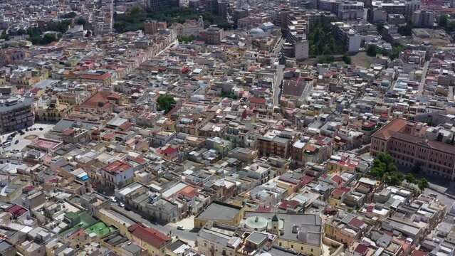 Aerial view of Canosa di Puglia town located in the province of Barletta, Andria, Trani, Italy 