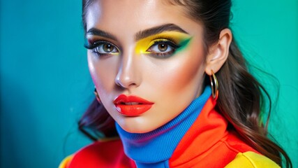 a young woman with flawless makeup, female model