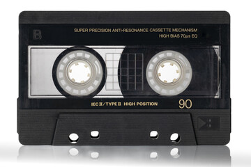 Black High Bias Audio Cassette Tape