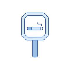 Smoking area vector icon