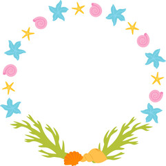 Circle Starfish Frame Border