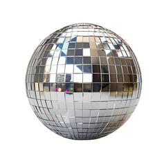 Shiny disco ball reflecting lights, perfect for party decor, dance events, and retro-themed celebrations.