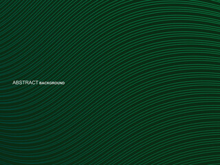 Premium background design with wavy green stripes pattern. Vector horizontal template for digital luxury business banner, contemporary formal invitation, luxury voucher, gift certificate, etc.