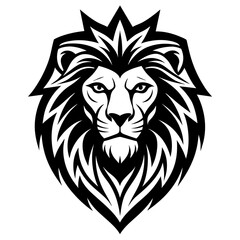 create-a-golden-lion-head-logo--simple-vector-art