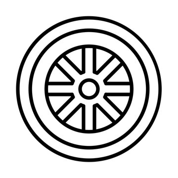 recommend clip art: Wheel line icon
