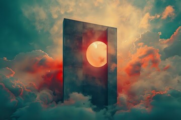 Resilience and Tranquility: A Graphic Composition of Sky and Shape