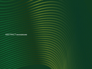 Premium background design with wavy green stripes pattern. Vector horizontal template for digital luxury business banner, contemporary formal invitation, luxury voucher, gift certificate, etc.