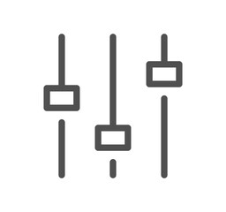 Setup and settings related icon outline and linear symbol.	
