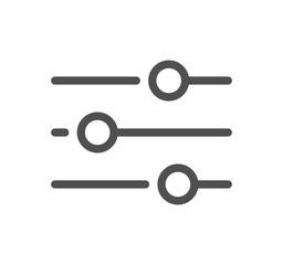 Setup and settings related icon outline and linear symbol.	
