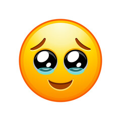 smiley face with tears