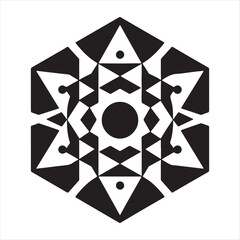 A Geometric Shape Design Vector Art Illustration