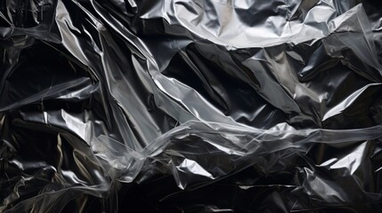 Abstract Wrinkled Shiny Metallic Silver Surface Background Texture