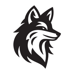 a fox head vector design art illustration 