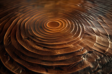 A wide view of a wooden tabletop with interlocking grain vortices, the patterns creating a mesmerizing and hypnotic effect