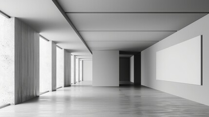 Minimalist Gallery with Large Windows