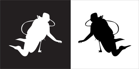 IIlustration Vector graphics of Diving icon